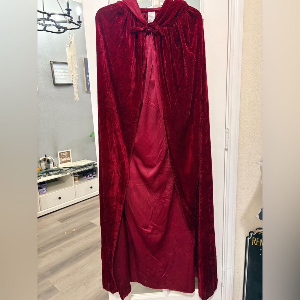 Elegant Red Velvet Cape